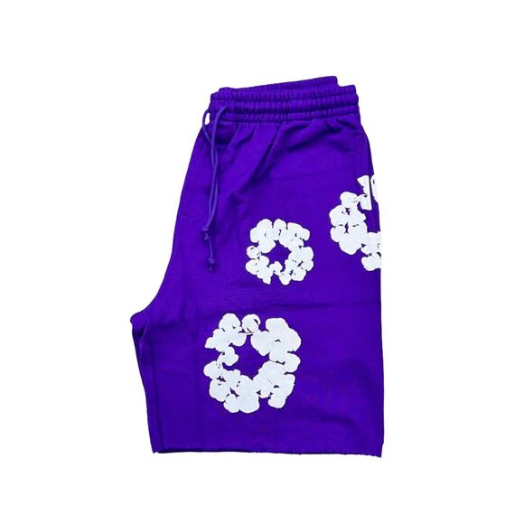 DENIM TEARS SHORTS "COTTON WREATH" PURPLE NEW SIZE SMALL - Picture 1 of 3